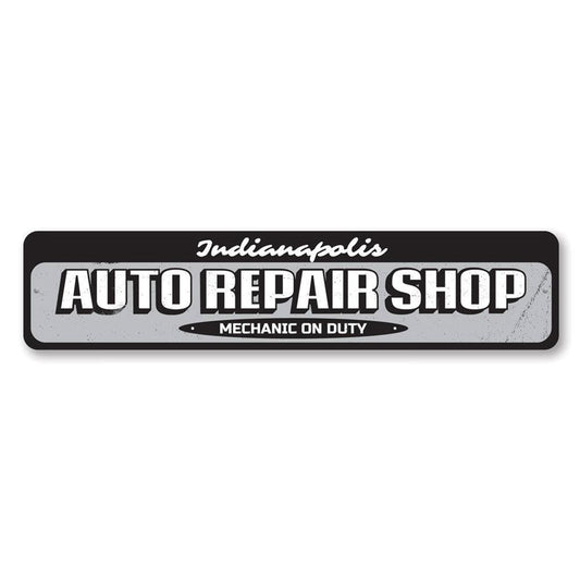 Auto Repair Shop Metal Sign