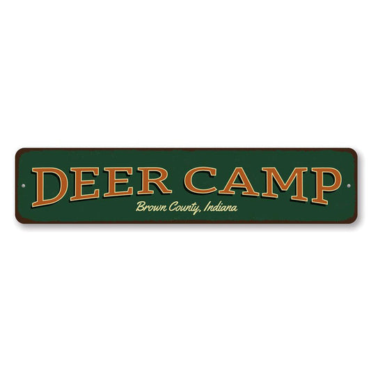 Deer Camp Metal Sign