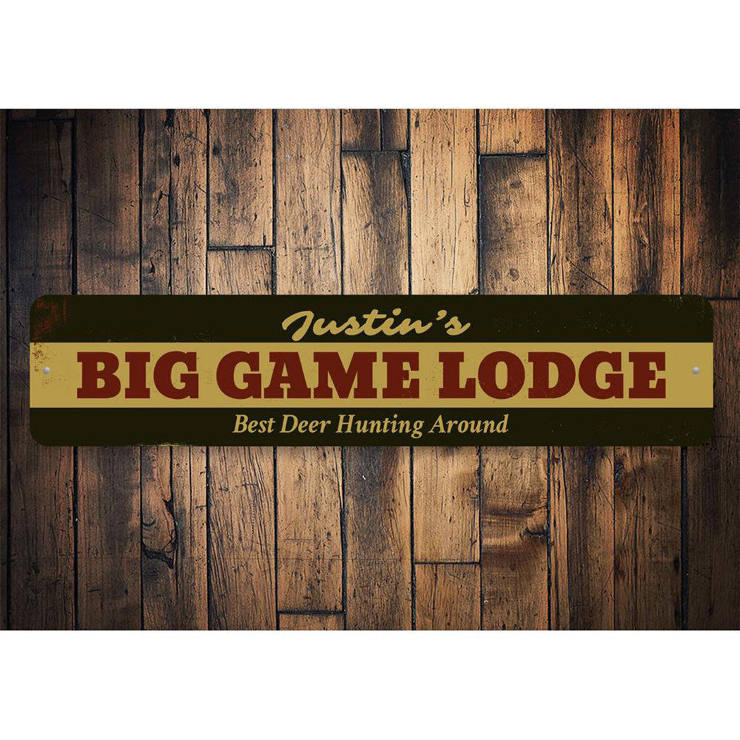 Big Game Lodge Sign