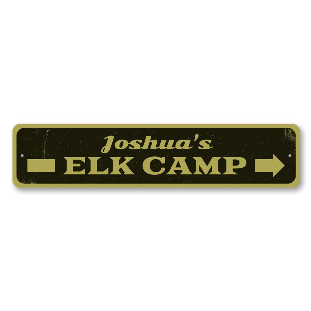Elk Camp Metal Sign