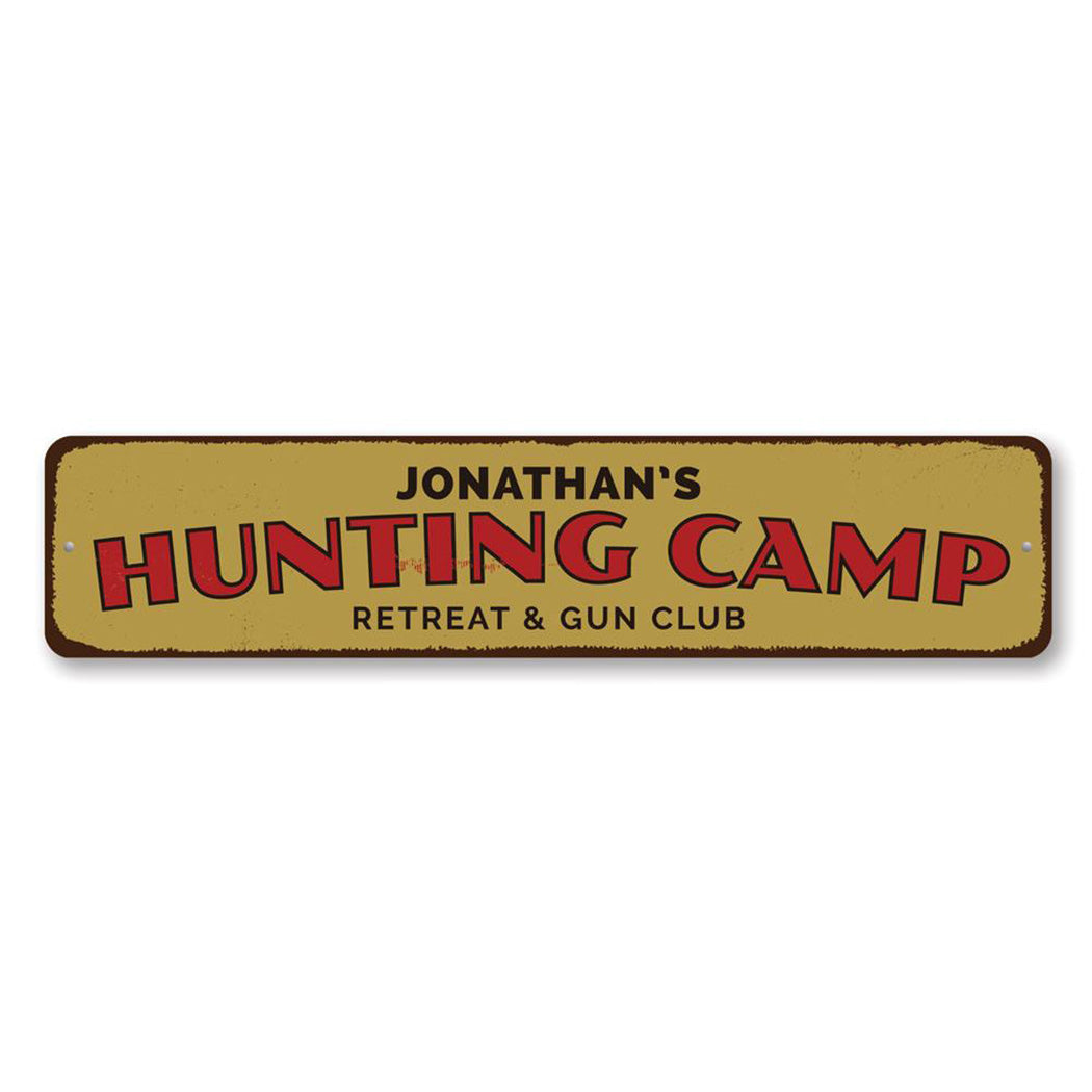 Hunting Camp Retreat Metal Sign