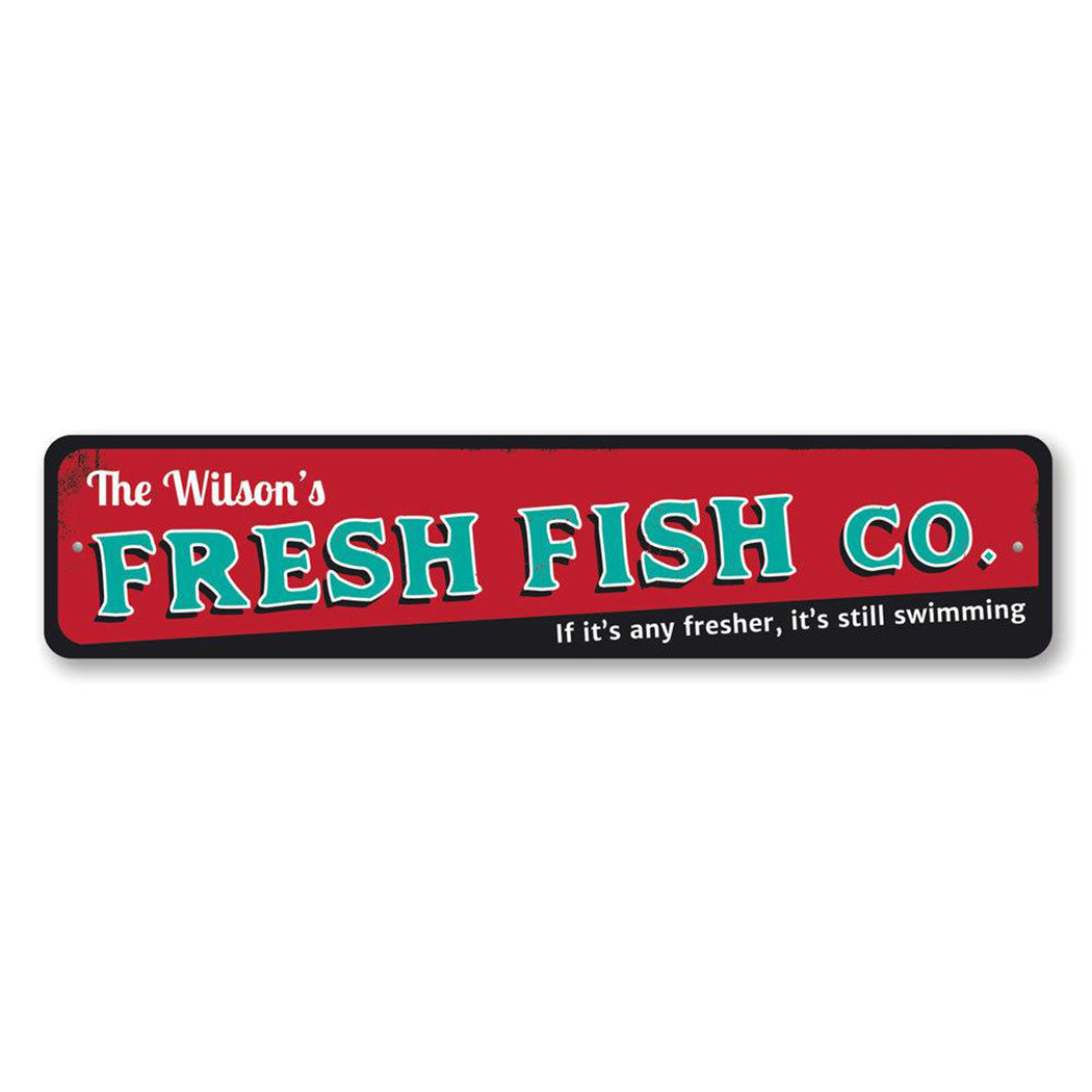 Fresh Fish Company Metal Sign