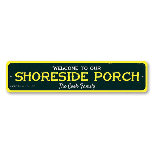 Shoreside Porch Metal Sign