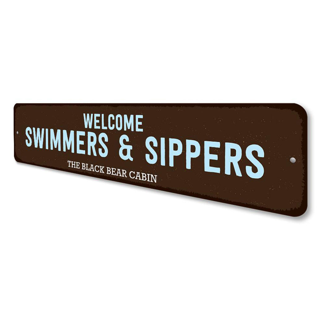 Welcome Swimmers & Sippers Sign