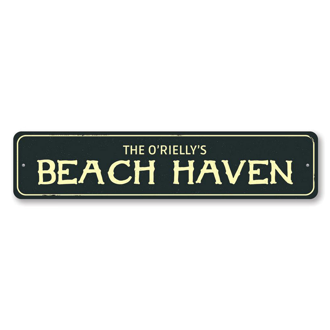 Beach Haven Metal Sign