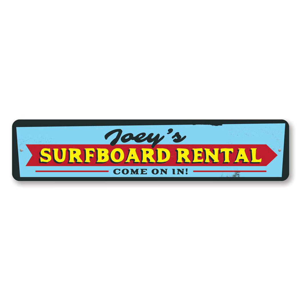 Surfboard Rental Sign