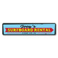Surfboard Rental Metal Sign