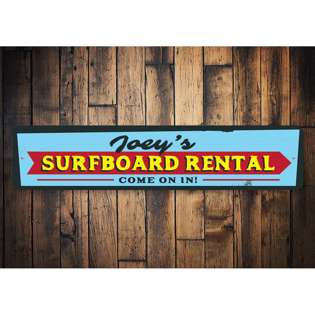 Surfboard Rental Sign