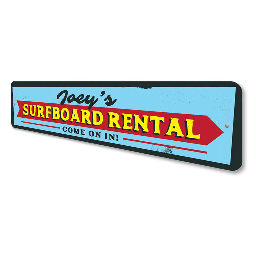 Surfboard Rental Sign