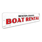 Coastal Boat Rental Sign