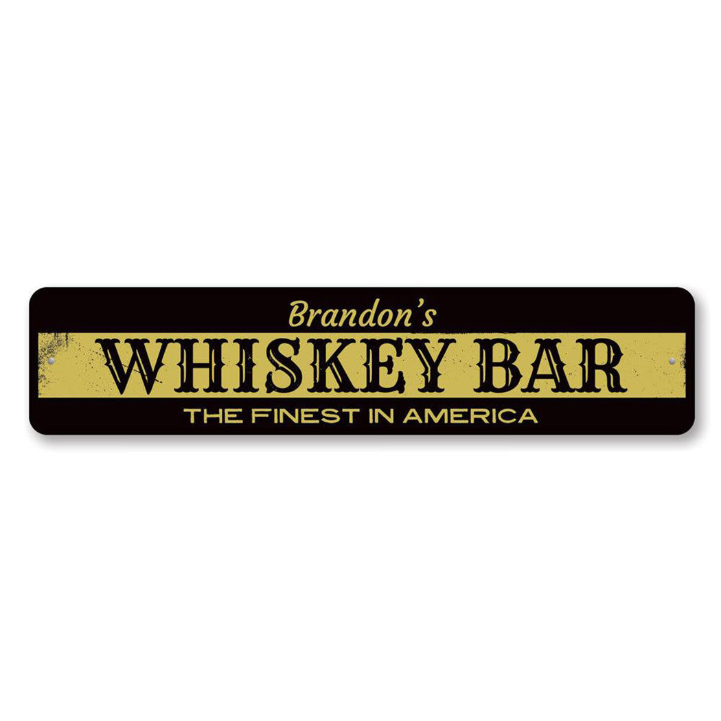 Whiskey Bar Name Sign