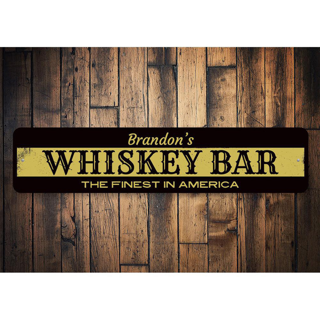 Whiskey Bar Name Sign