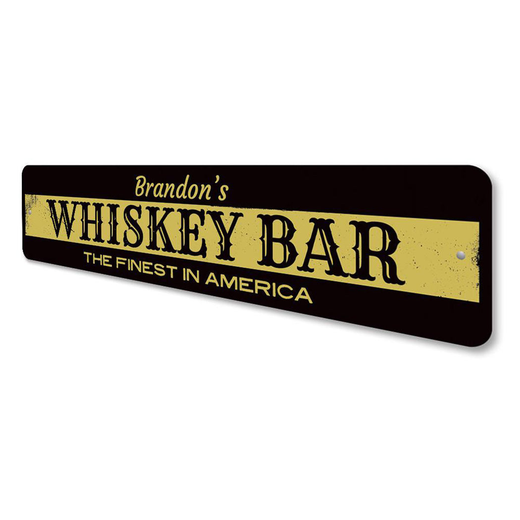 Whiskey Bar Name Sign