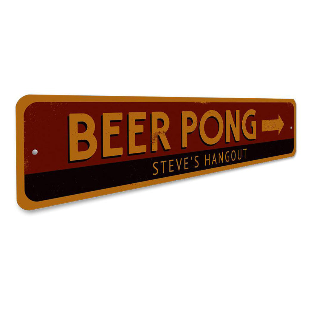 Beer Pong Arrow Sign