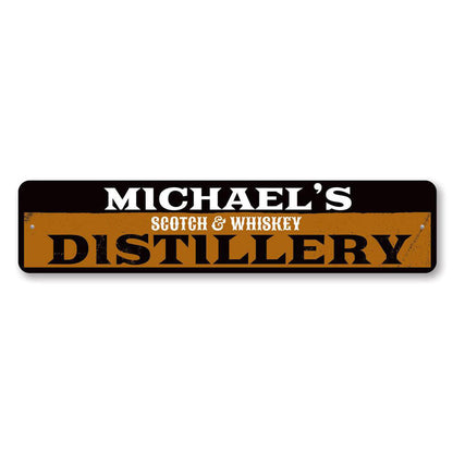 Scotch Distillery Metal Sign