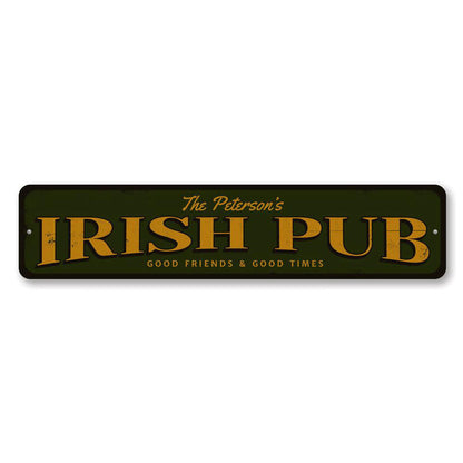 Vintage Irish Pub Metal Sign