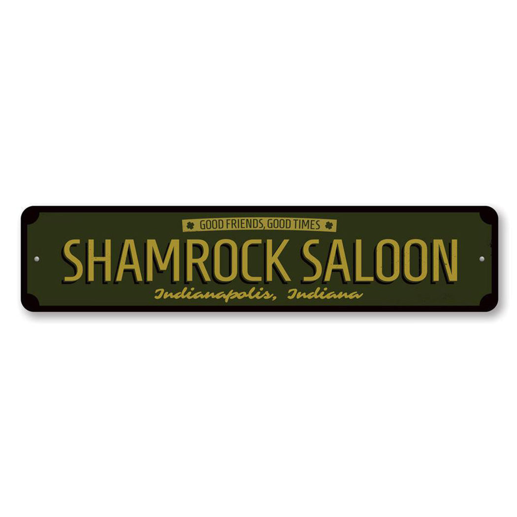 Shamrock Saloon Metal Sign