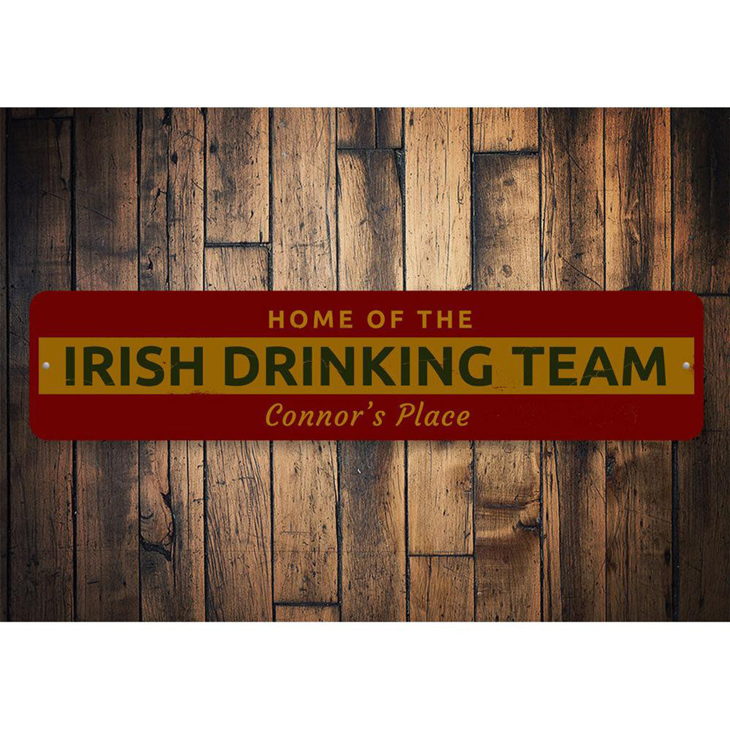 Irish Drinking Team Sign