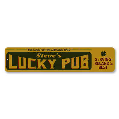 Lucky Irish Pub Metal Sign