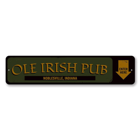 Ole Irish Pub Entrance Metal Sign