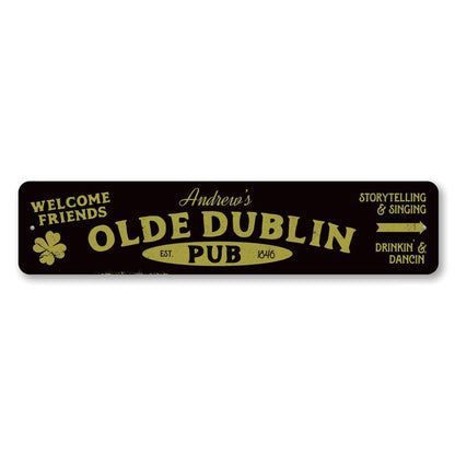 Olde Dublin Irish Pub Metal Sign