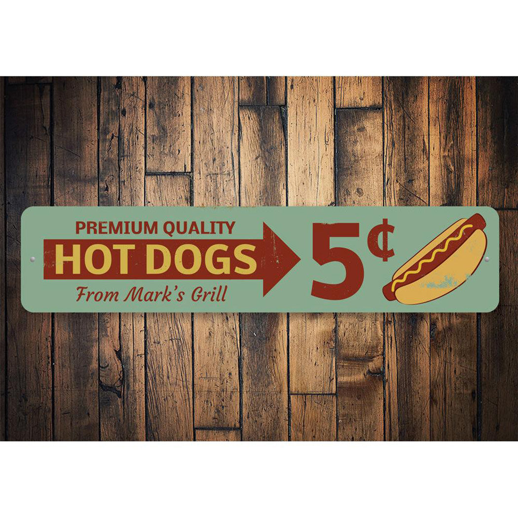 Premium Quality Hot Dogs Sign