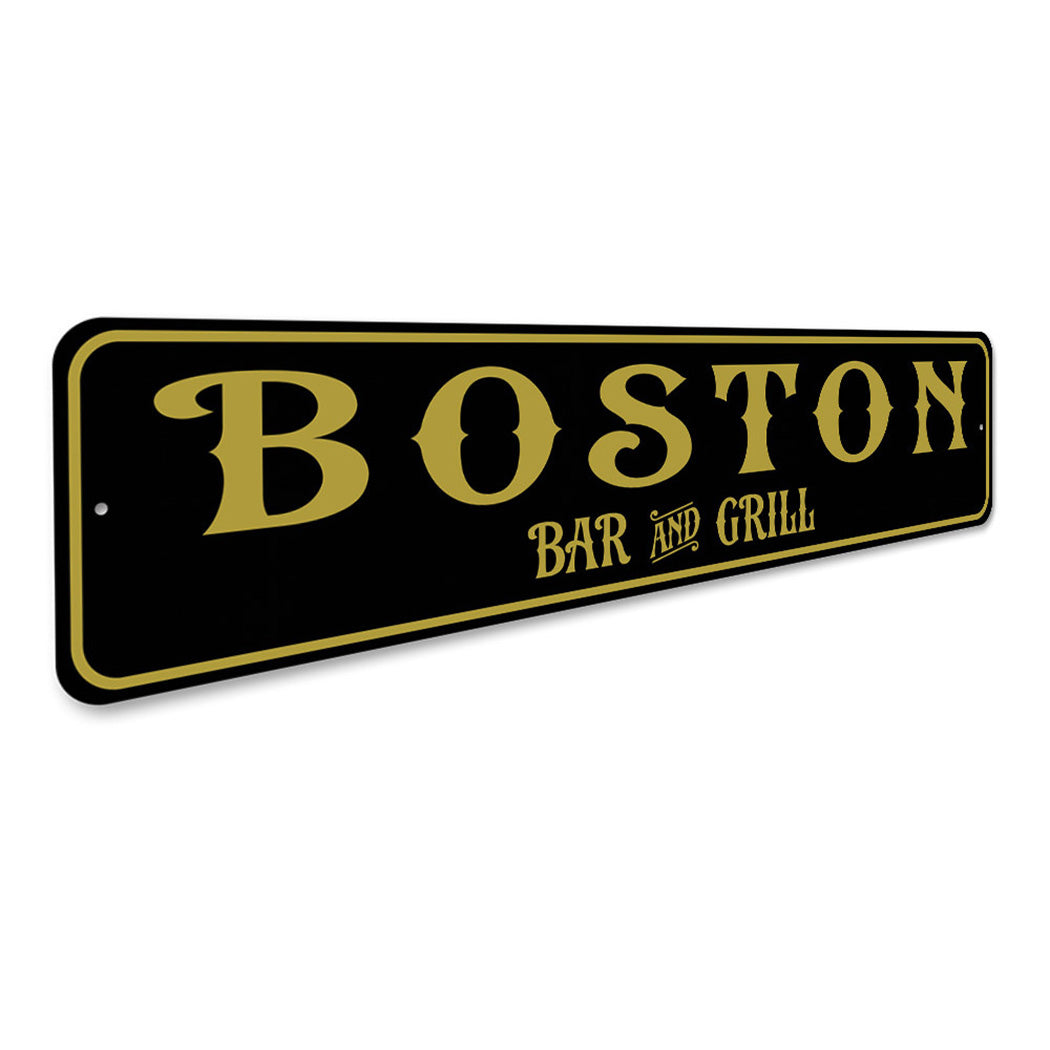 Custom Boston Bar And Grill Sign