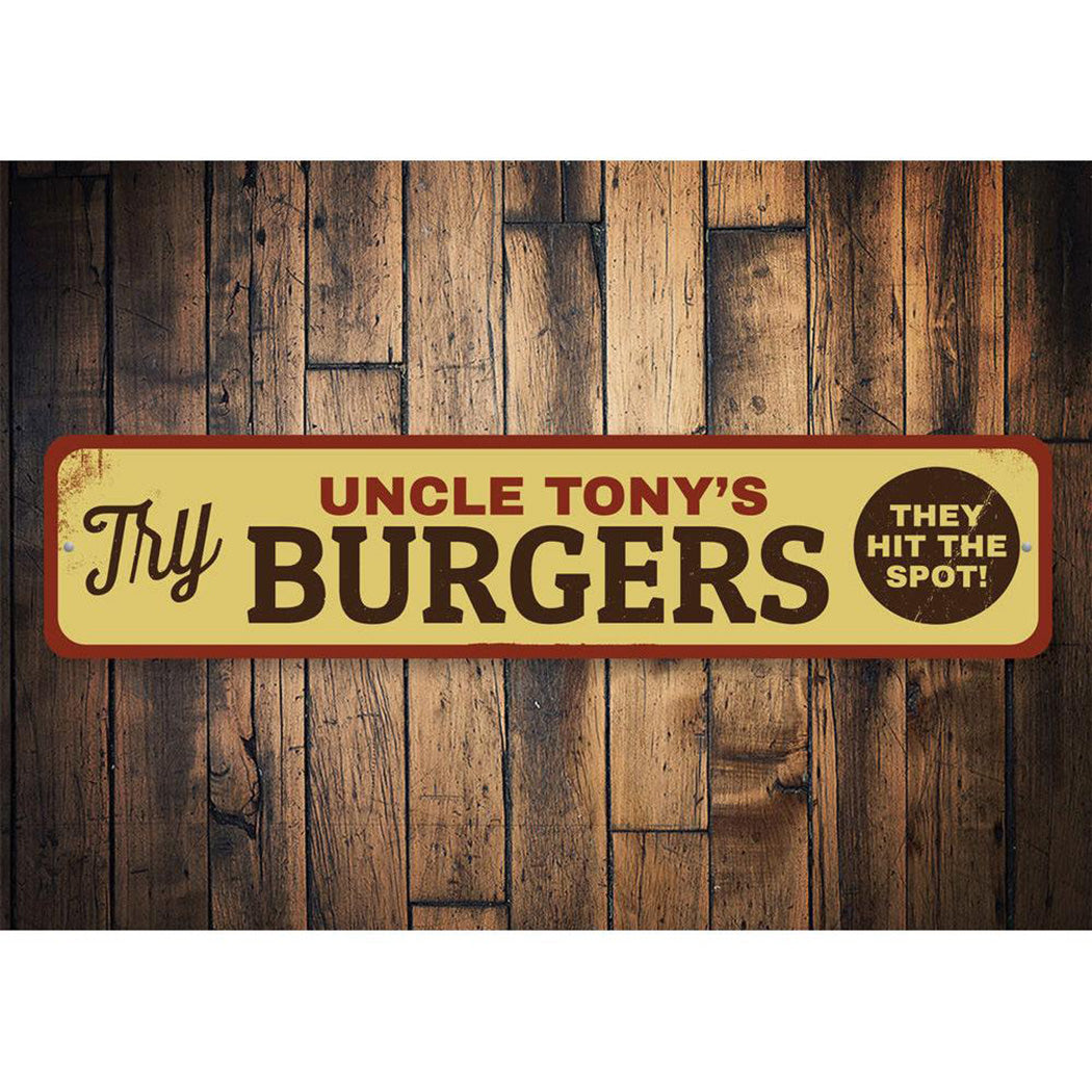 Try Burgers Sign