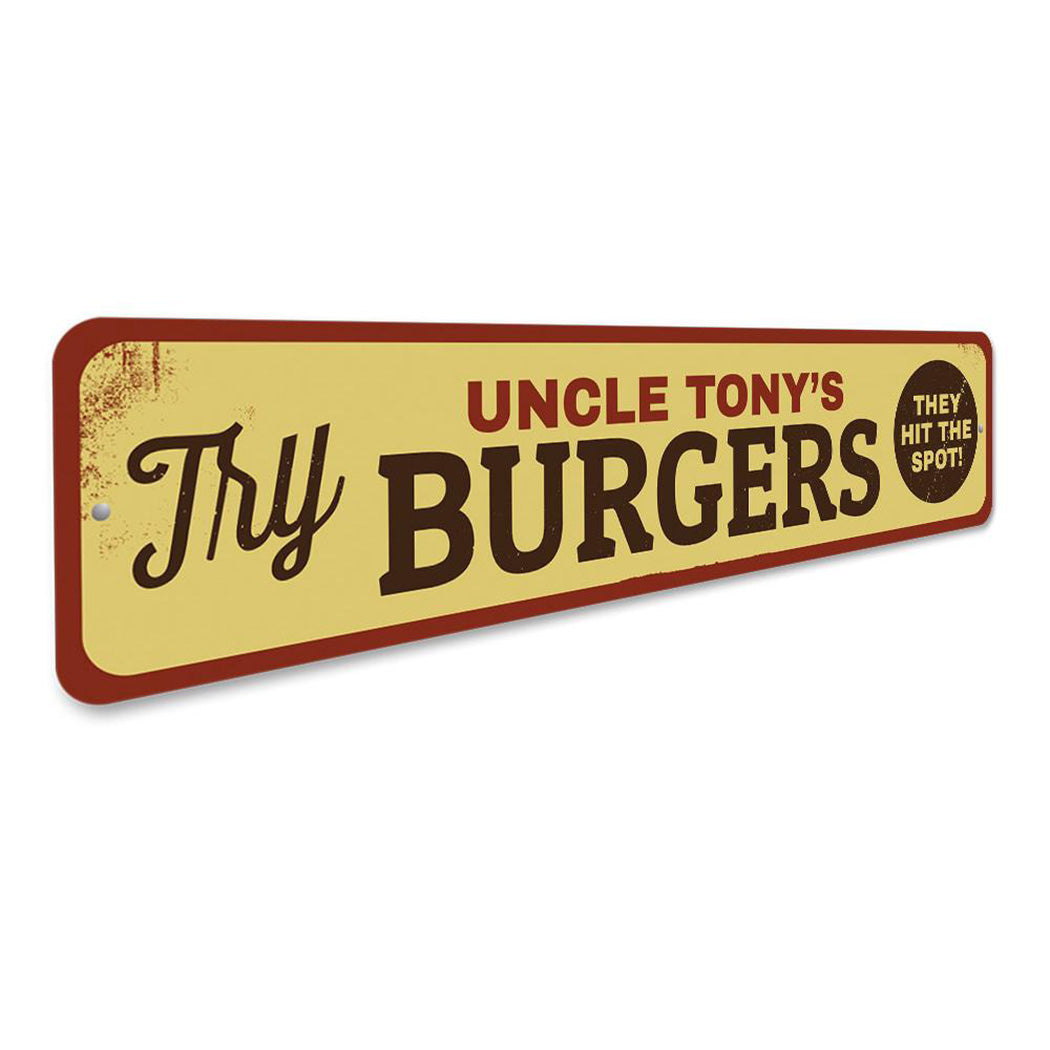 Try Burgers Sign