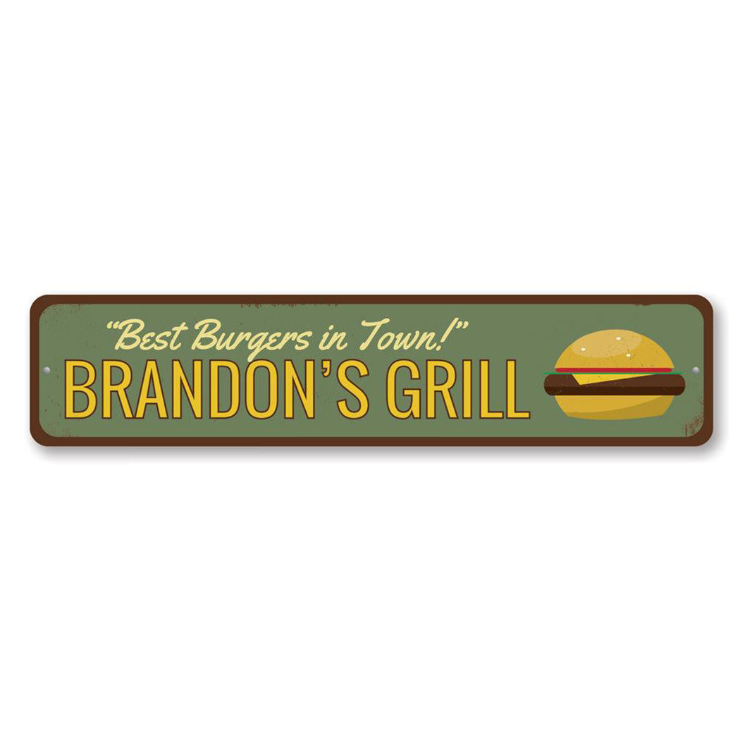 Best Burgers in Town Metal Sign