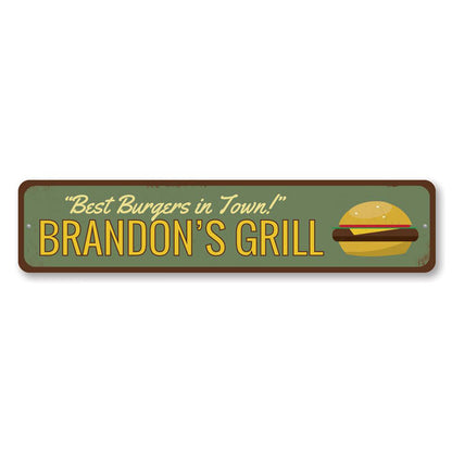 Best Burgers in Town Metal Sign