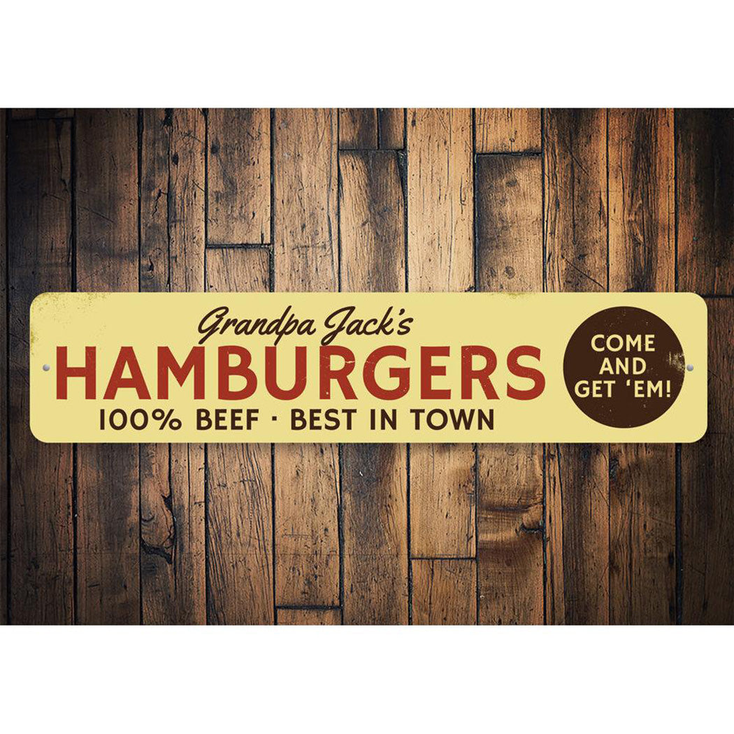 Classic Hamburgers Sign