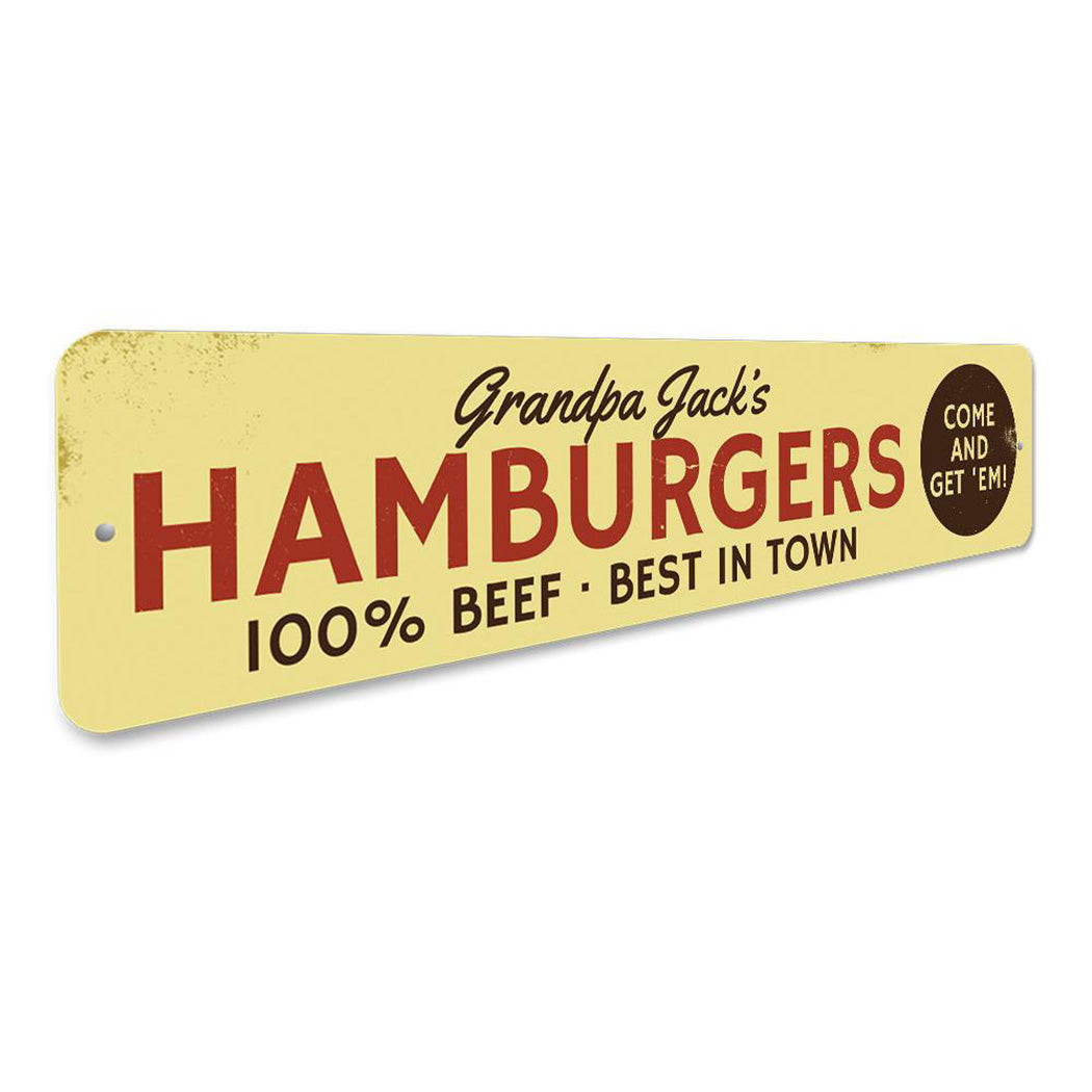Classic Hamburgers Sign
