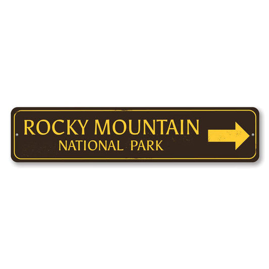 National Park Directional Arrow Metal Sign