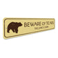 Beware of Bears Sign