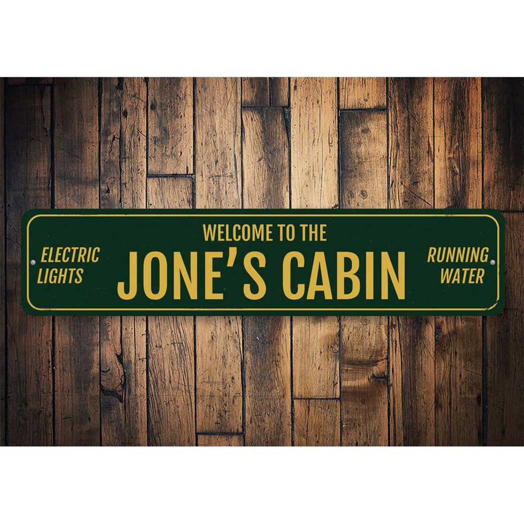 Welcome Family Name Cabin Sign