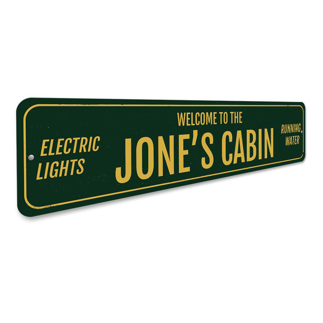 Welcome Family Name Cabin Sign