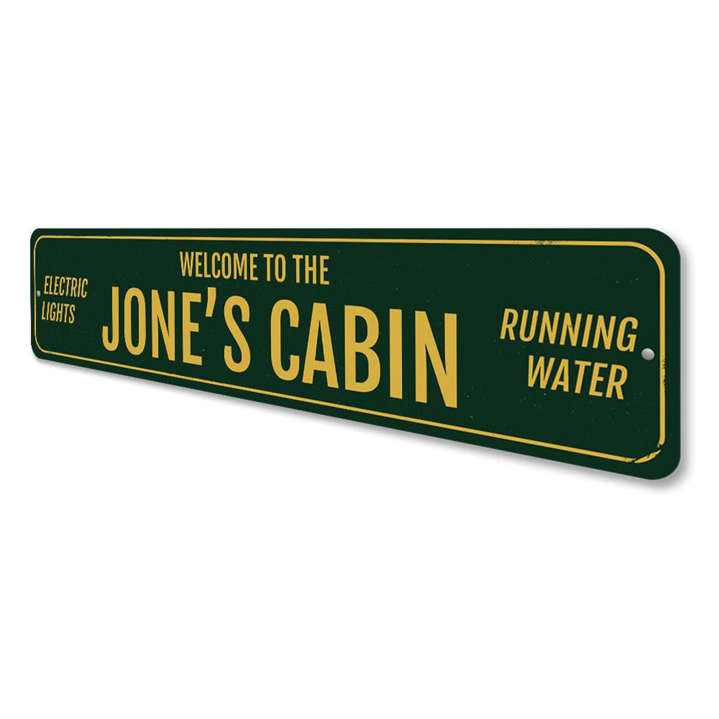 Welcome Family Name Cabin Sign