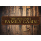 Family Name Cabin Sign