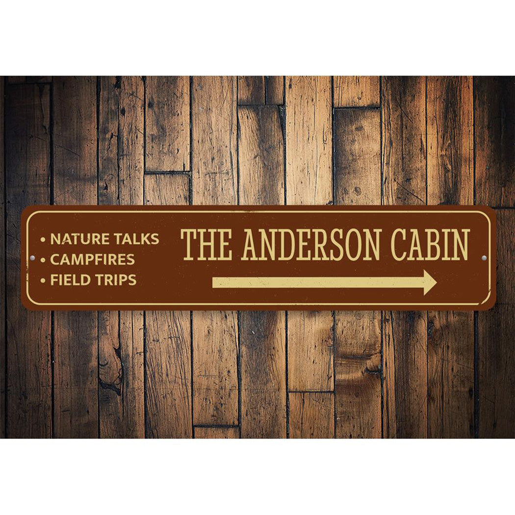 Family Cabin Sign