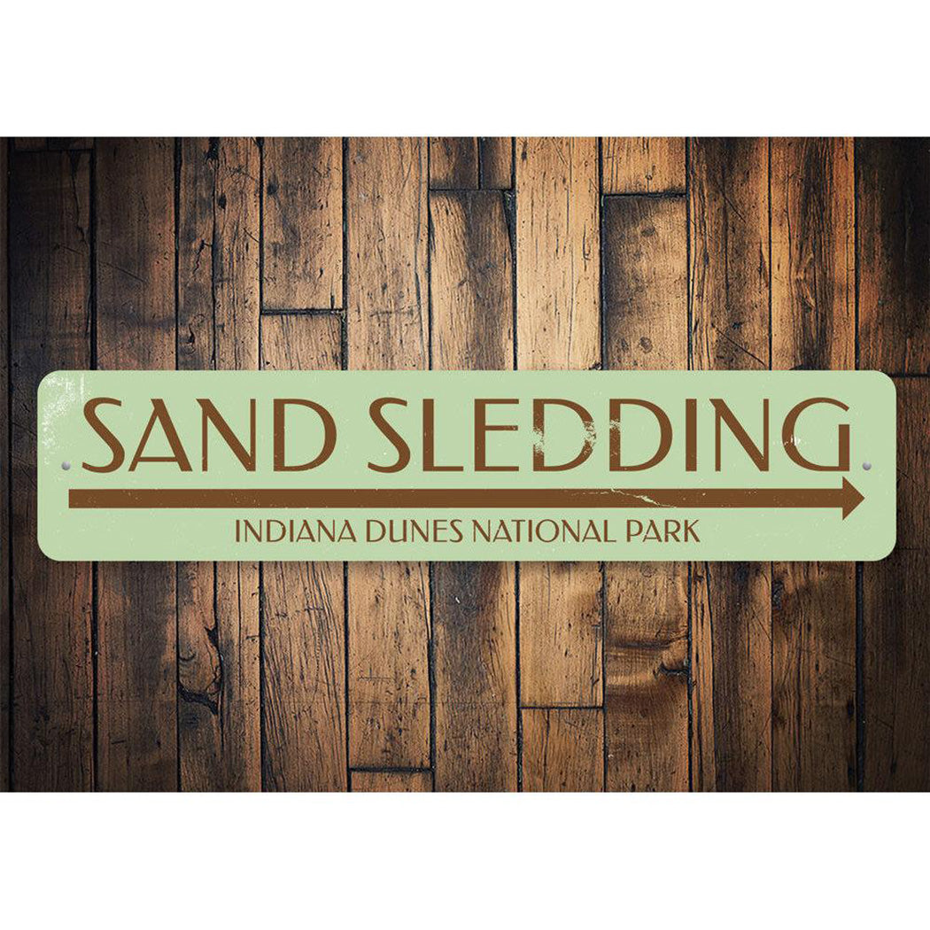 Sand Sledding Sign