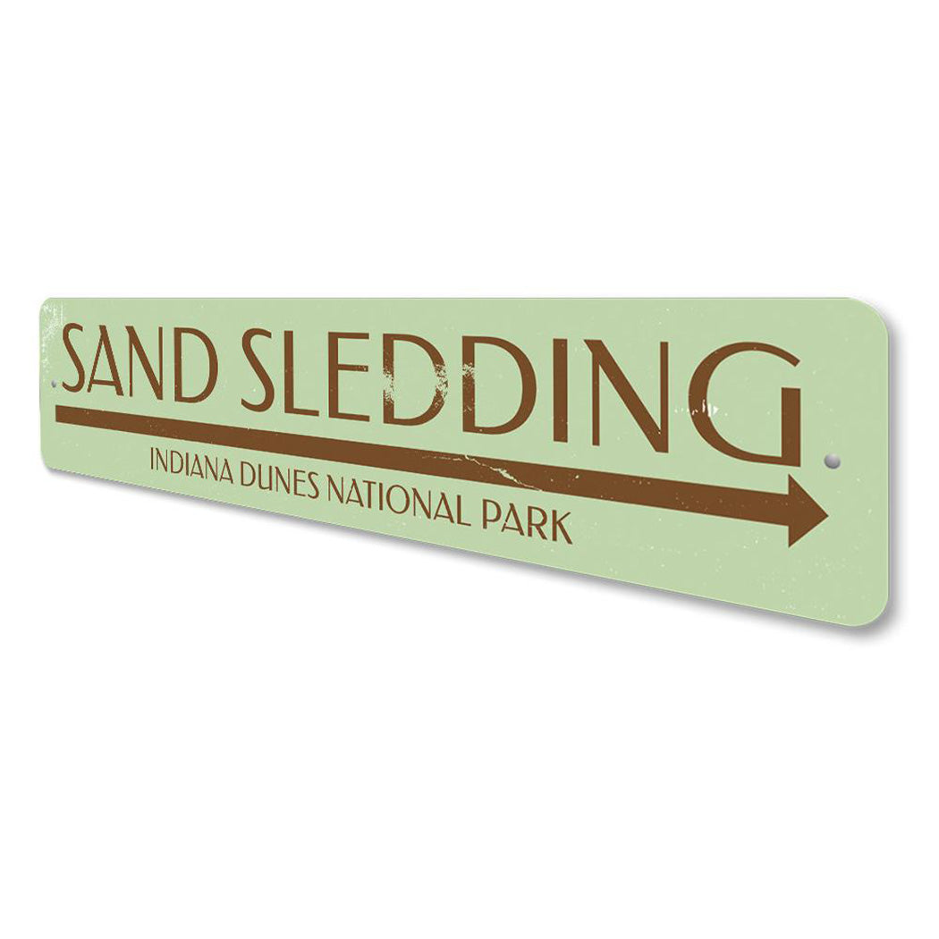 Sand Sledding Sign