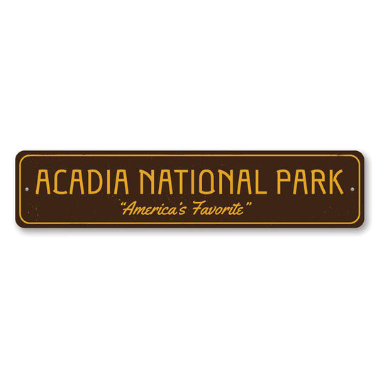 Acadia National Park Metal Sign