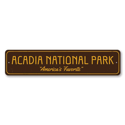 Acadia National Park Metal Sign