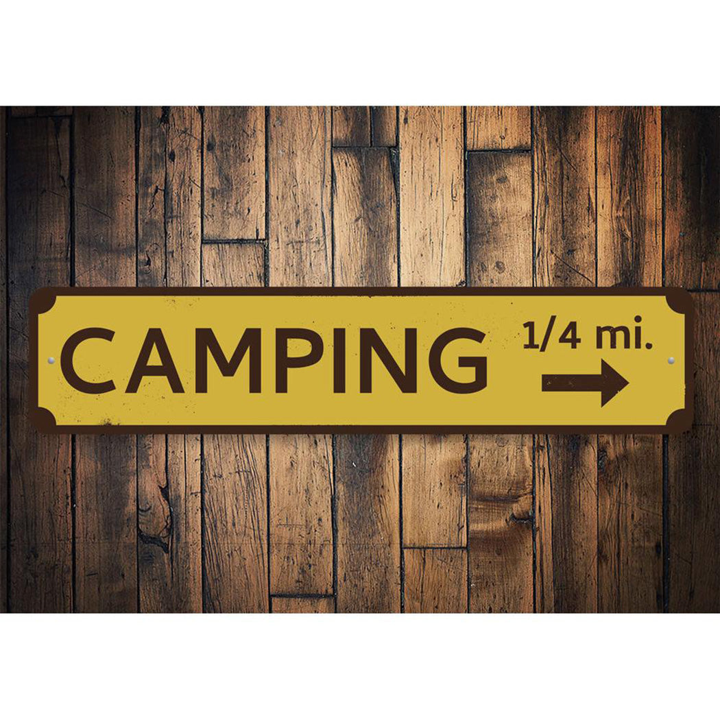 Camping Mileage Sign