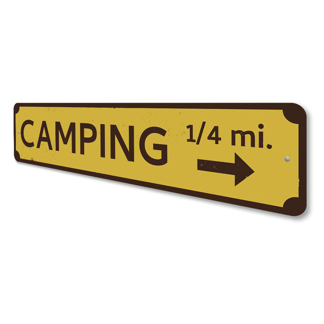 Camping Mileage Sign