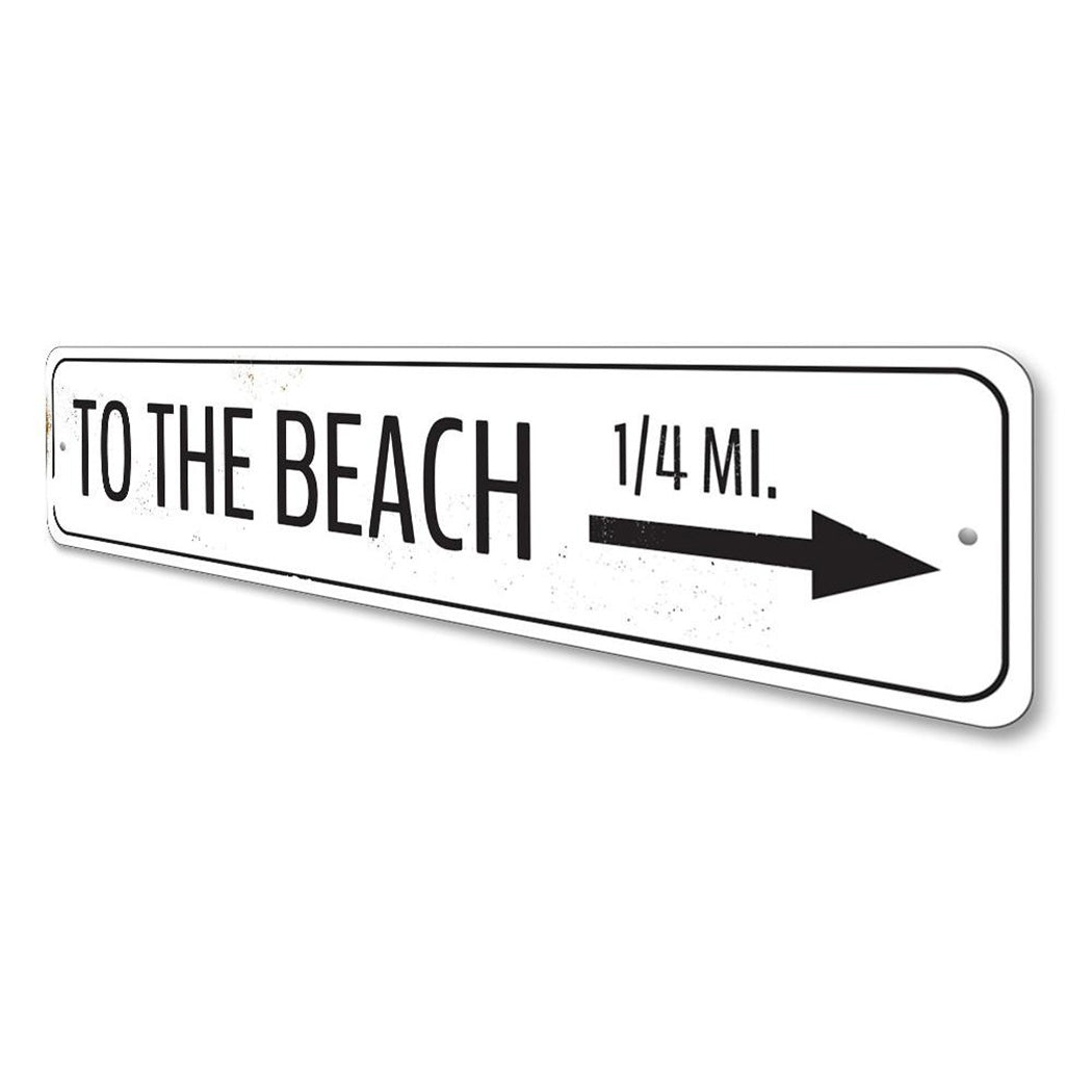 To The Beach Arrow Sign
