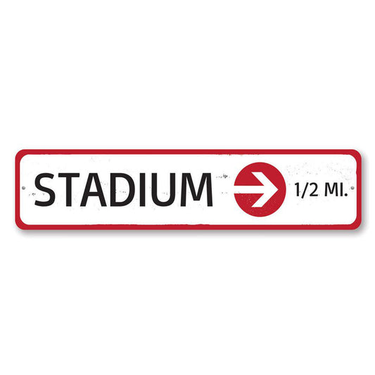 Stadium Metal Sign