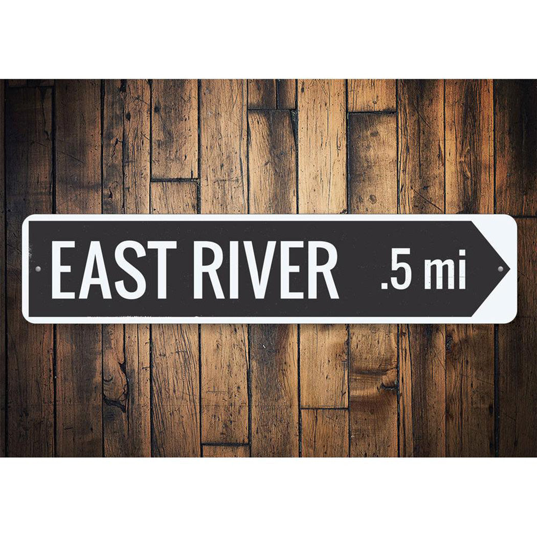 River Arrow Sign