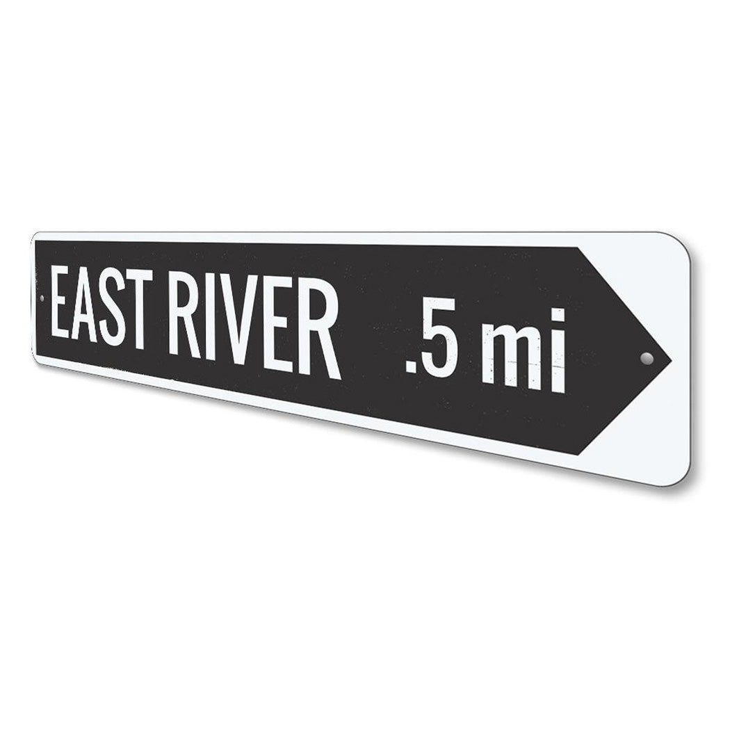 River Arrow Sign